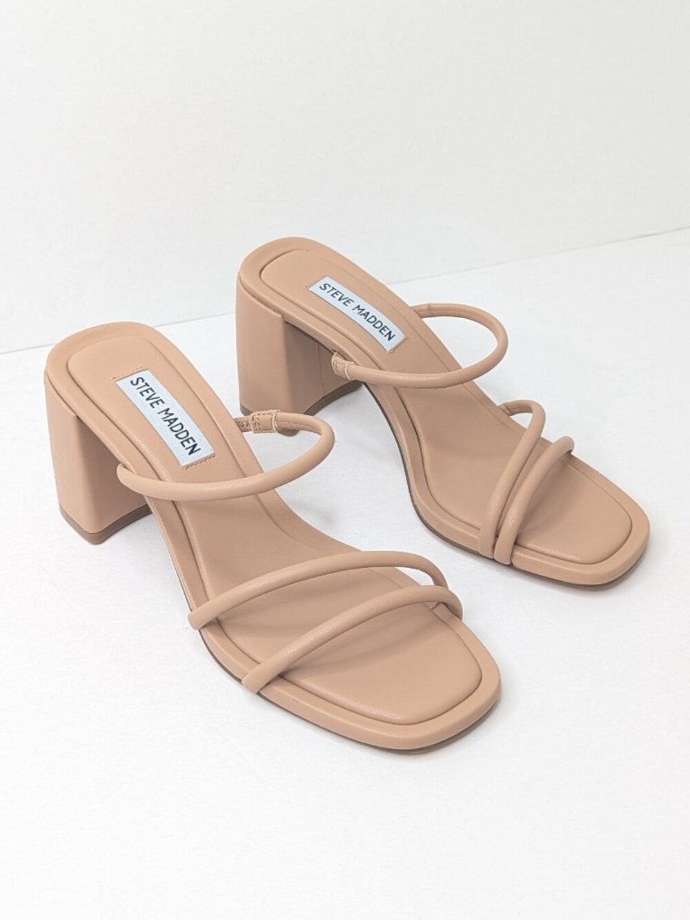 Steve Madden Gemeni Heeled Sandals Tan Womens 6.5